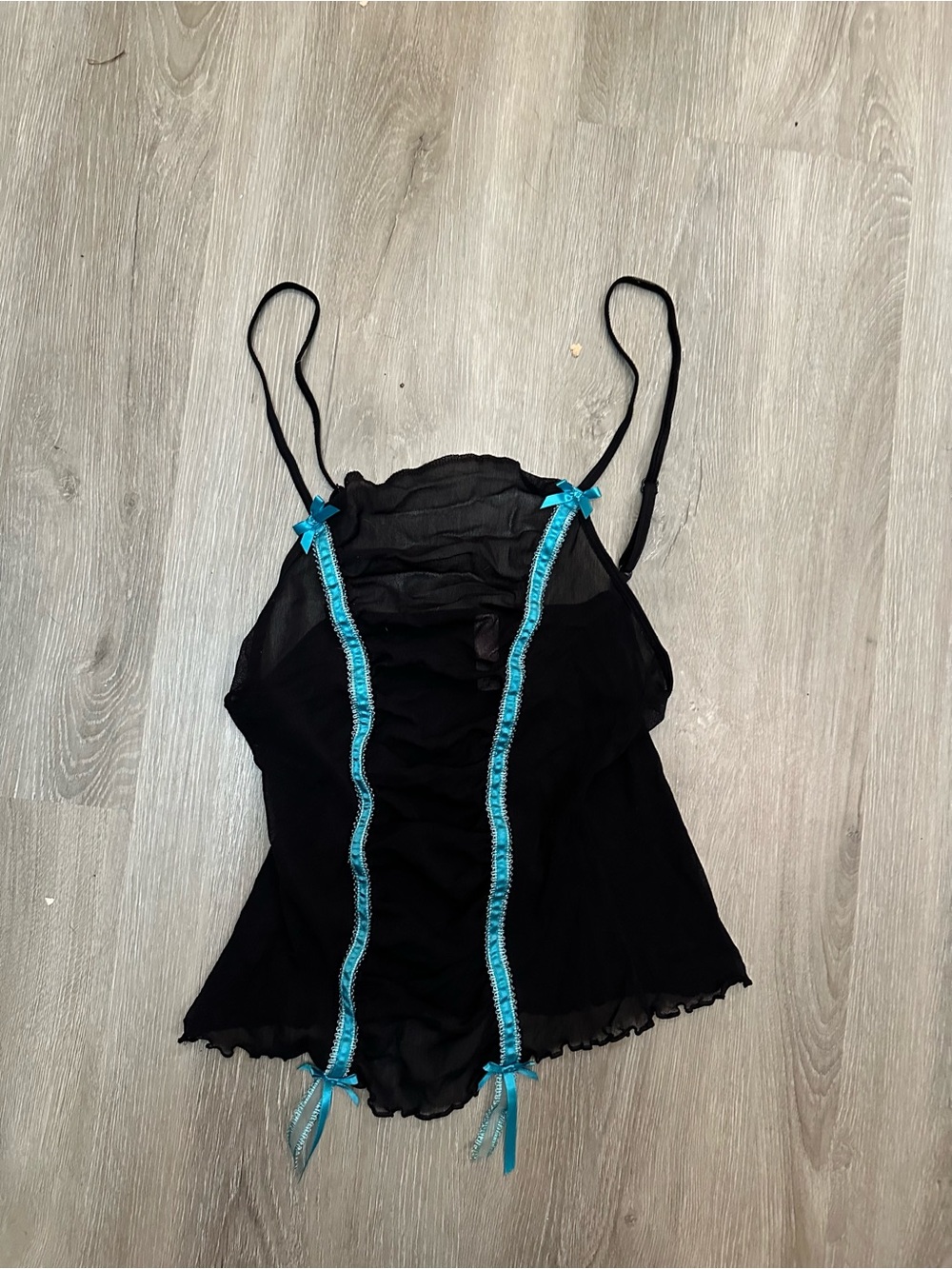 Victoria's Secret Black Camisole with Teal Trim